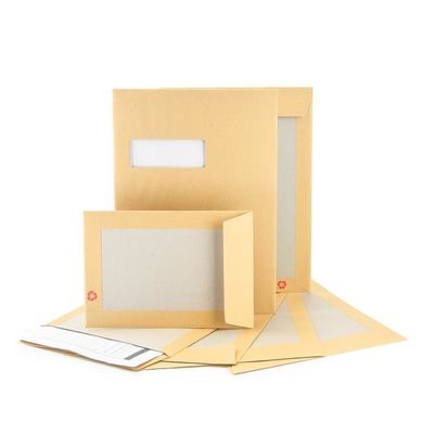 Custom Size Shipping Envelope with Brown Kraft Paper and Grey Board Back Protection