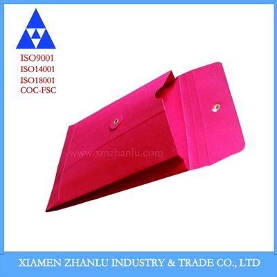 Colour Gusset Pocket Envelope with Washer String Closure Style Design in Kraft Paper