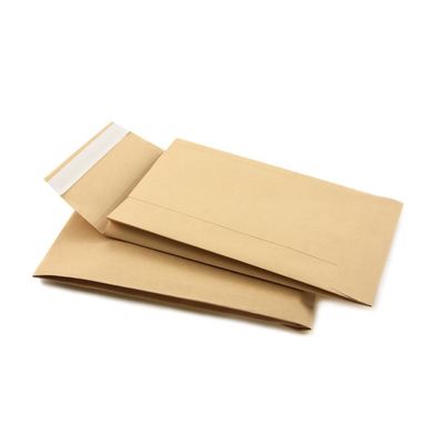 120gsm Kraft Paper Pocket Style Gusset Envelope for Express Packing Convenience