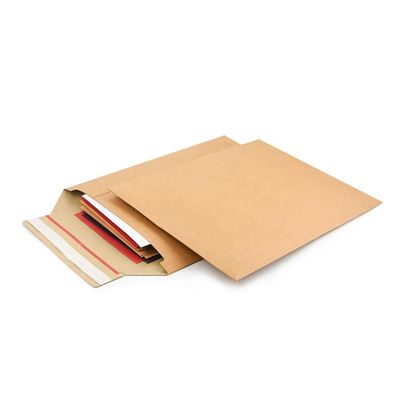 Convenient and Durable Delivery Package Recycled Kraft Expandable Rigid Mailer for Books