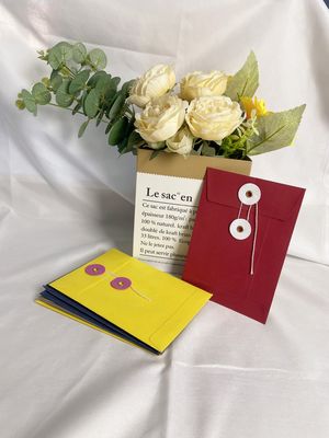 180gsm Coloured Paper String Envelope Logo Printing for Office Business Documents