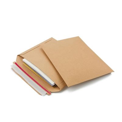 Convenient and Durable Delivery Package Recycled Kraft Expandable Rigid Mailer for Books