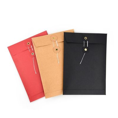 Custom Size Brown Kraft Pocket Style Envelope without Gusset for Important Documents