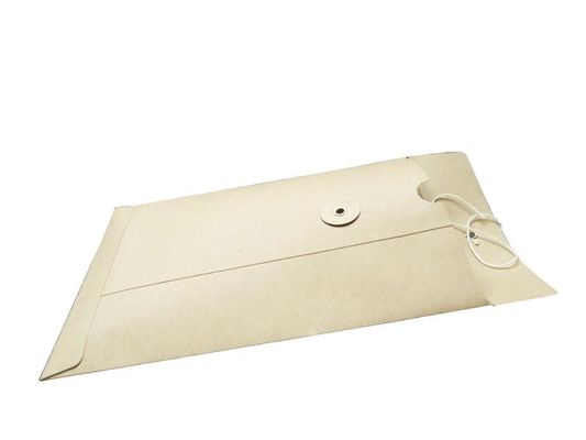 Custom Size Brown Kraft Pocket Style Envelope without Gusset for Important Documents