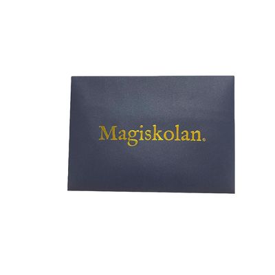 Gift Envelope Foil Stamp Logo Printing A4 Invitation Blue Pearlescent Paper Envelope