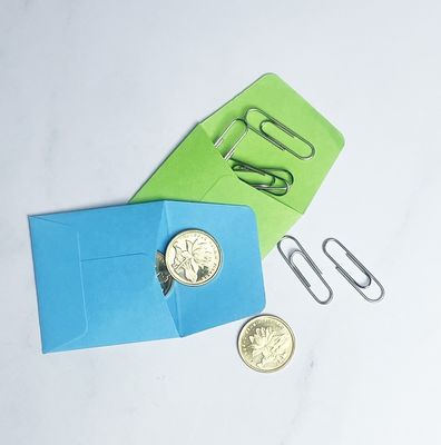 Small Square Coin Envelopes Colour Paper Money Envelopes for Coin And Seed 2 x 2 inch
