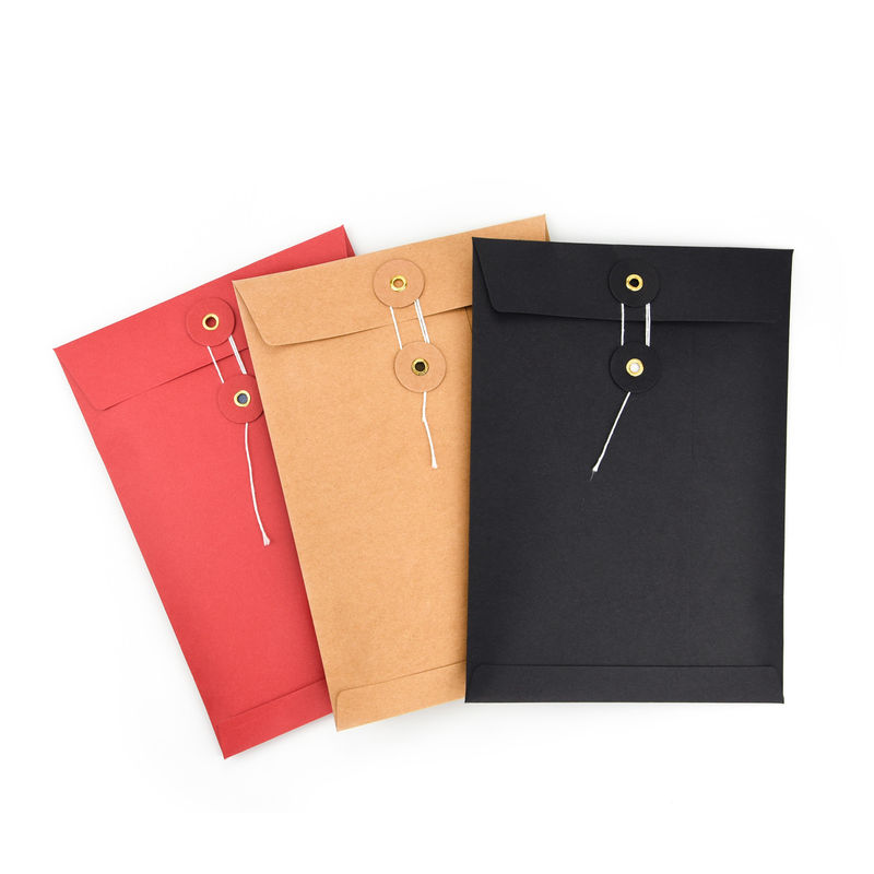 Custom Size Kraft String and Washer Closure Envelopes for Confidential Correspondence